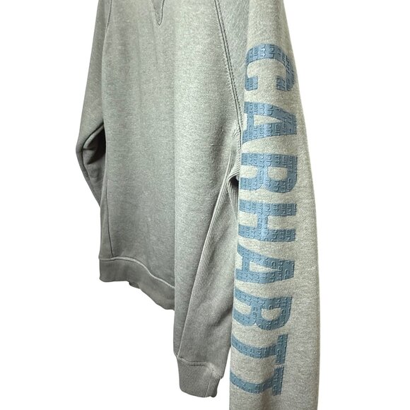 Carhartt Women’s Olive Green Crewneck Sweatshirt | Logo Sleeve | Size L (12–14) - Picture 5 of 7